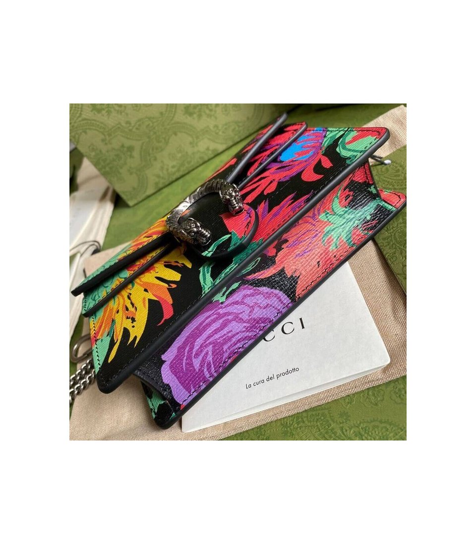 Gucci Dionysus Ken Scott Print Super Mini Bag Black view 6