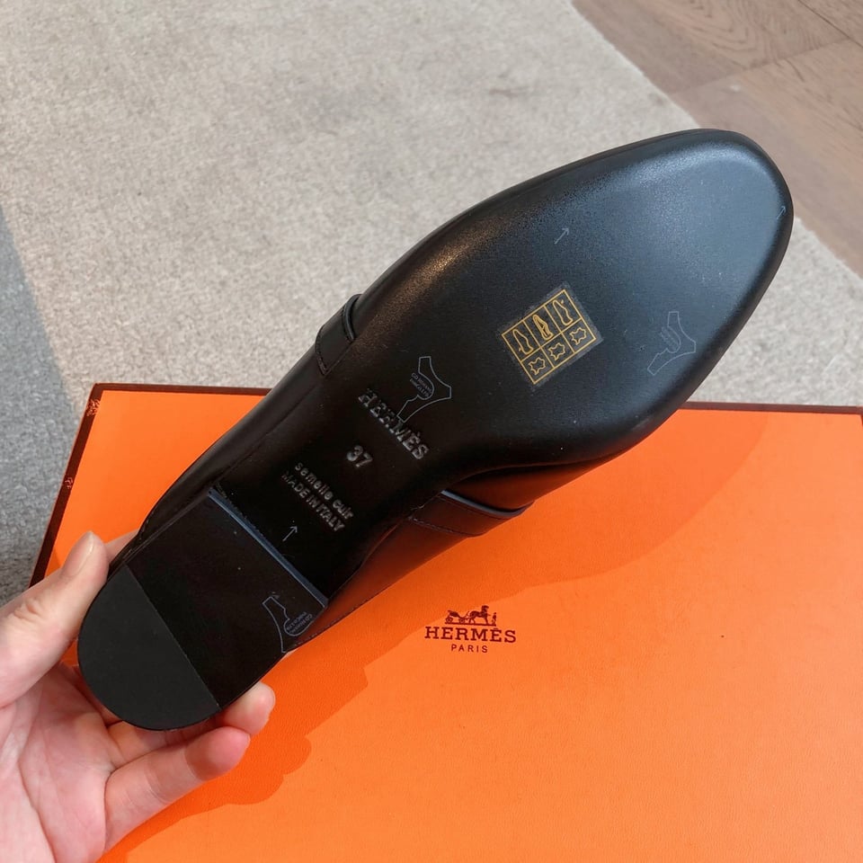 Hermes Oz Mule Black view 8