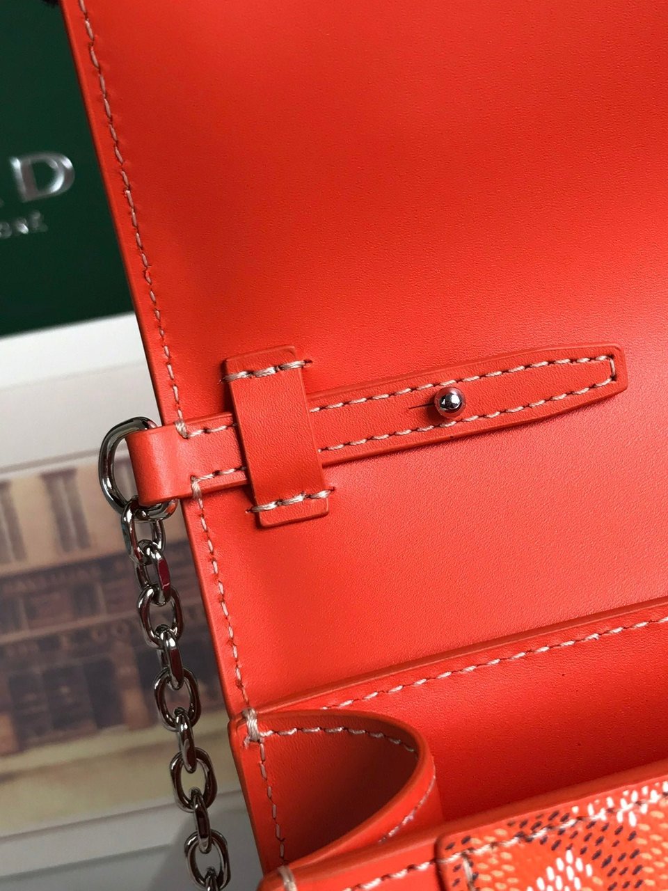Goyard Duchesse Marie-Caroline Bag 25cm Orange Goyardine Canvas And Smooth Calfskin view 8