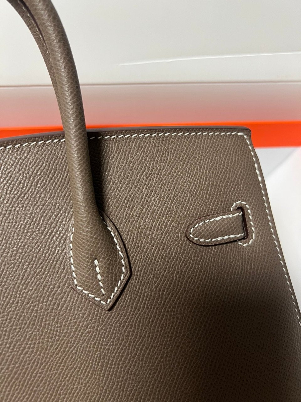 Hermes Birkin Sellier Vert De Gris Epsom Leather Gold Hardware view 4