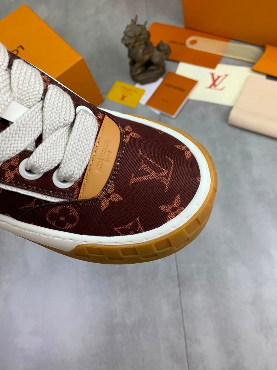 Louis Vuitton Tilted Sneakers Macassar Brown 1AKR5G view 6