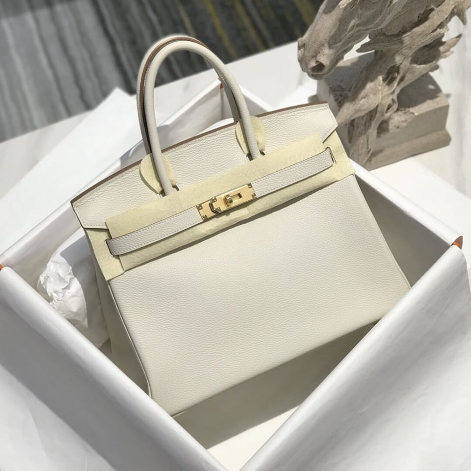 Hermès Birkin 30 White Togo Leather with Gold Hardware 30cm view 3