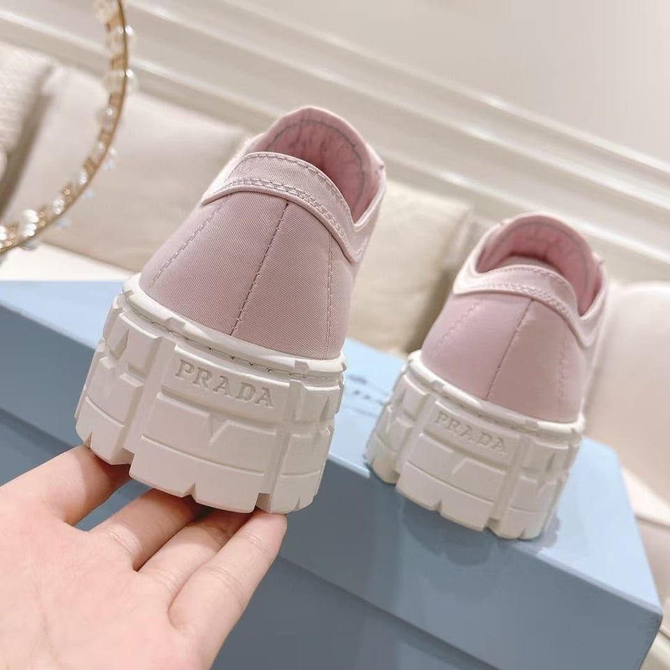 Prada Double Wheel Nylon Gabardine Sneaker Light Pink 1E260M3Lfxf0E18F050 view 5