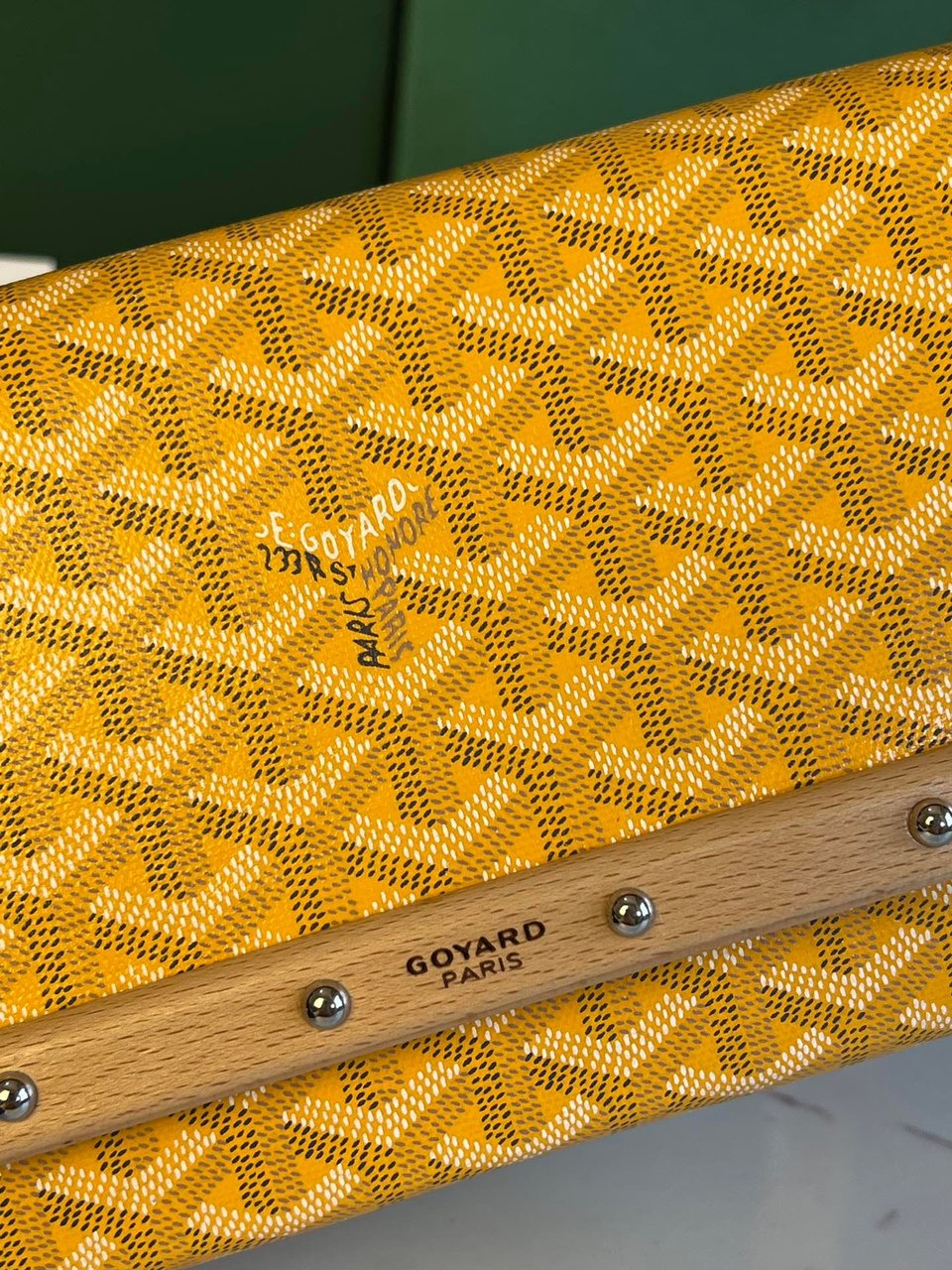 Goyard Monte-Carlo Pm Clutch 25cm Yellow Goyardine Canvas view 7