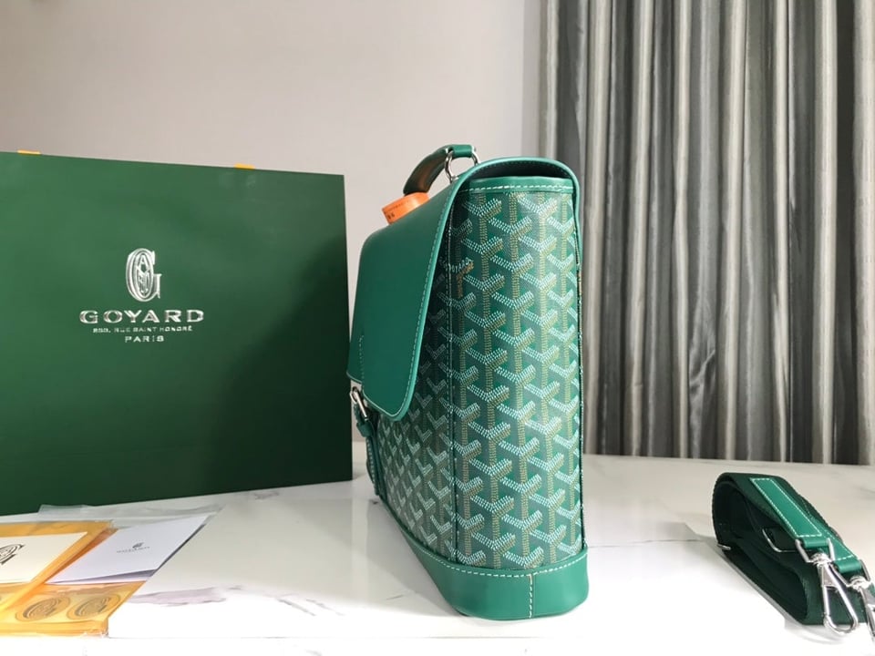 Goyard Citadin Bag 38Cm Green Canvas view 3