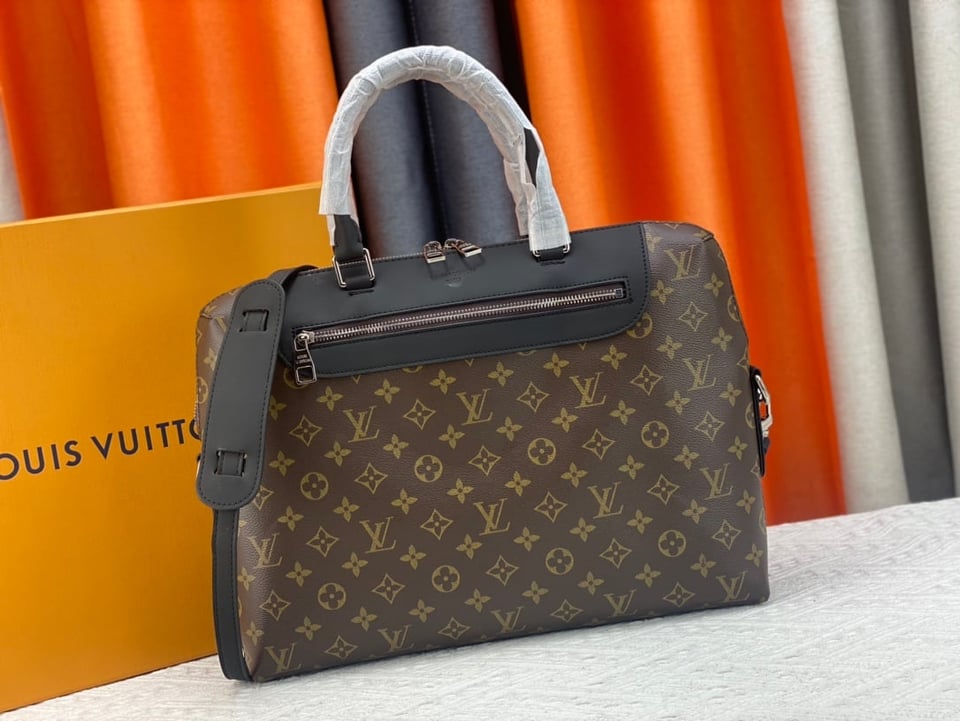 Louis Vuitton Porte Documents Jour Briefcase Monogram Canvas 37Cm M54019 view 3