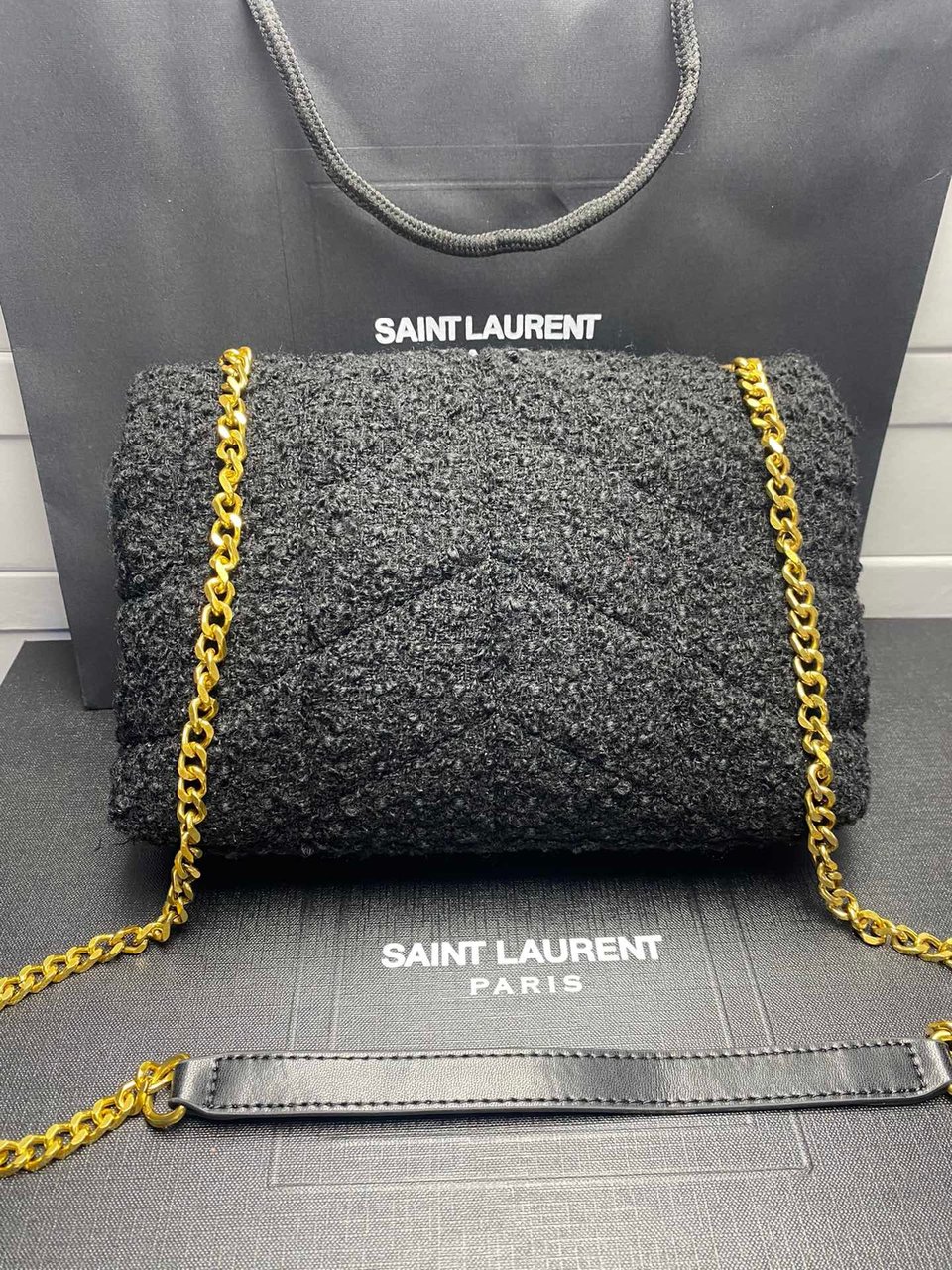 Saint Laurent Small Loulou Boucle Bag Black 23Cm view 3
