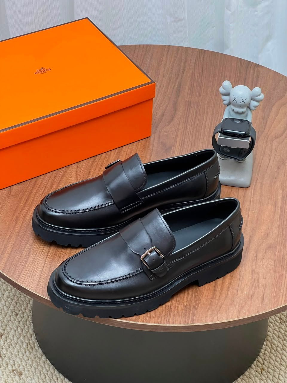 Hermes Maxime Loafer Noir Color Calfskin H261977ZA01390 view 8