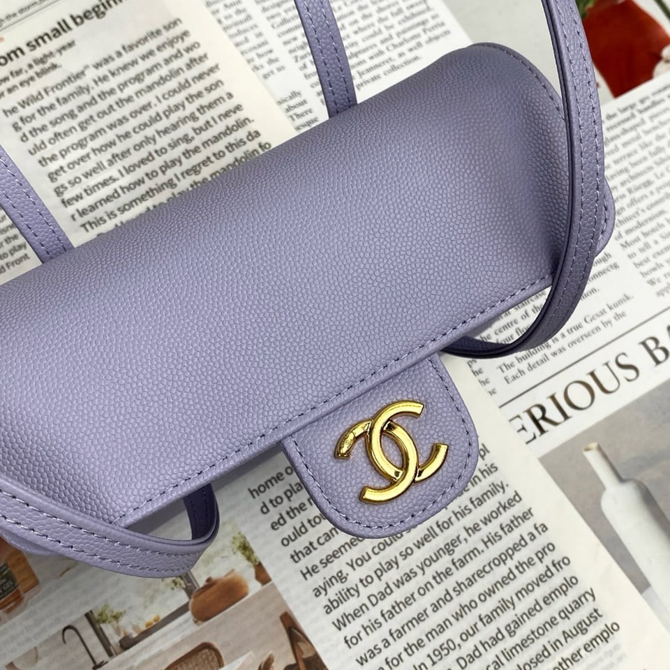 Chanel Clutch Purple Bag 17cm/6.7in view 7