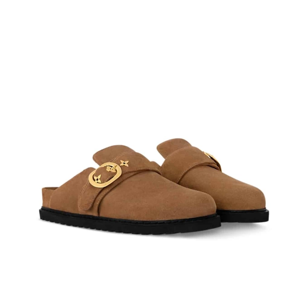 Louis Vuitton Cosy Flat Comfort Clog Tobacco Brown 1Agvpd view 2