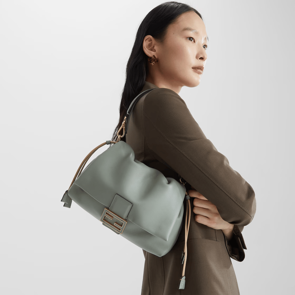 Fendi Mamma Baguette Medium Matcha Green Nappa Leather Bag 26.5cm view 6