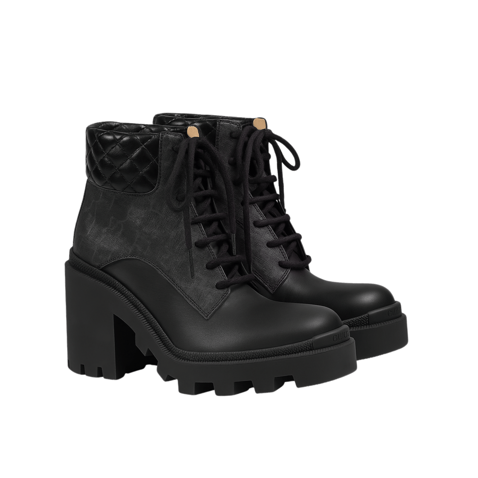 Gucci Gg Supreme Ankle Boots Black 659691 Uc810 1000 view 2