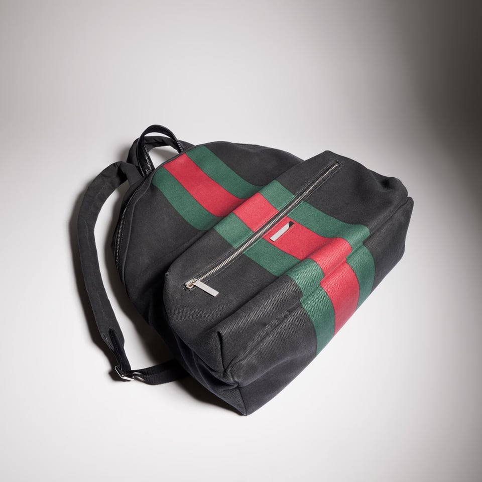 Gucci Positano Large Backpack 875226 Black Canvas 34cm/13.4in view 5