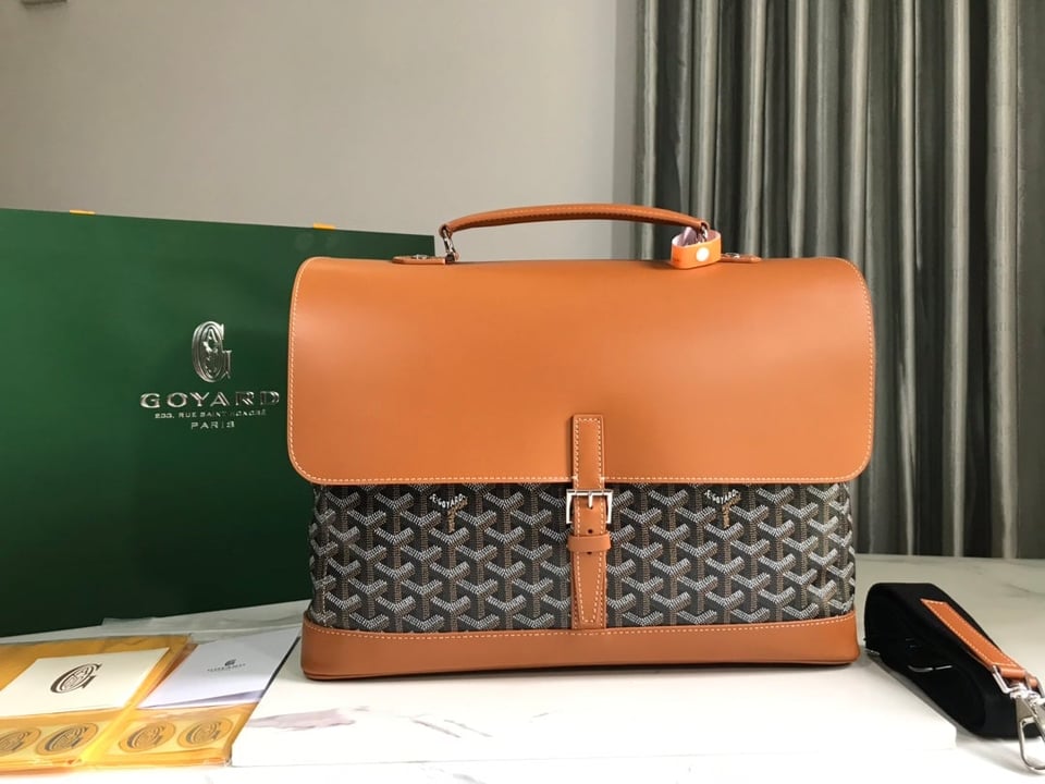 Goyard Citadin Bag 38Cm Black And Tan Canvas view 2