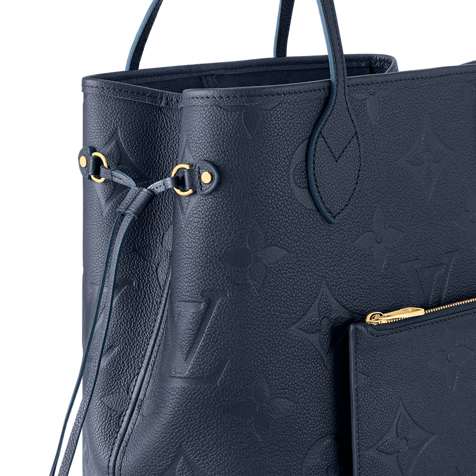 Louis Vuitton Neverfull Mm Tote Bag Navy Blue 31cm M47143 view 8