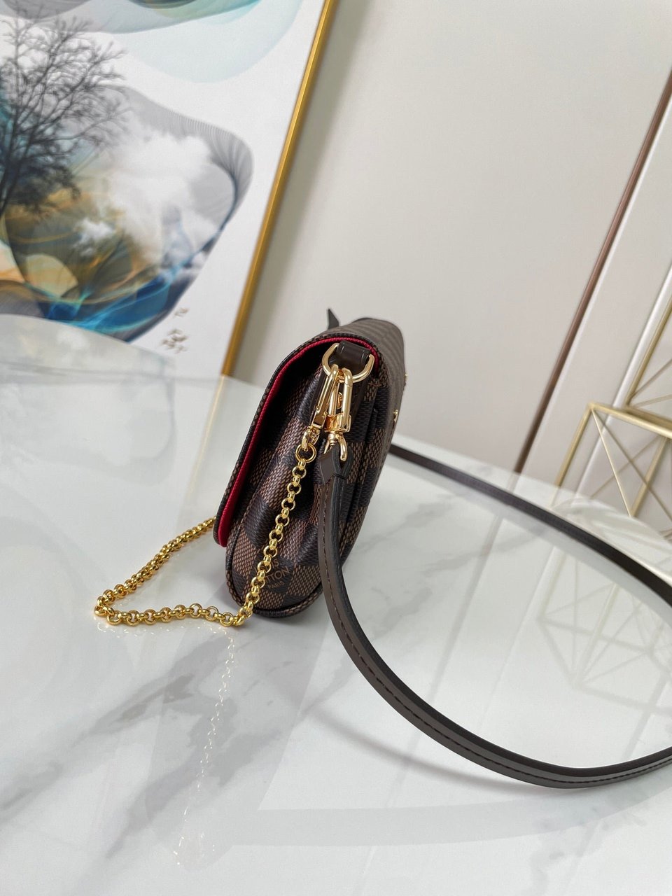 Louis Vuitton F Licie Pochette Damier Azur 21Cm view 10