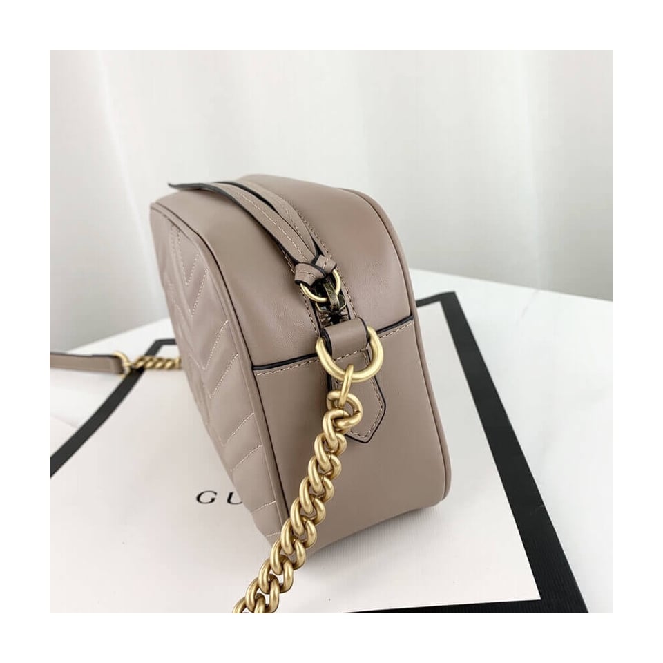 Gucci GG Marmont Small Shoulder Bag Dusty Pink view 7