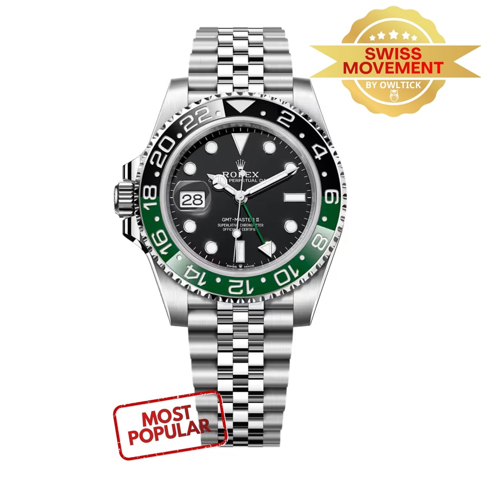[Superclone] Rolex GMT-Master II Sprite Black Dial 126720VTNR, Men’s Watch