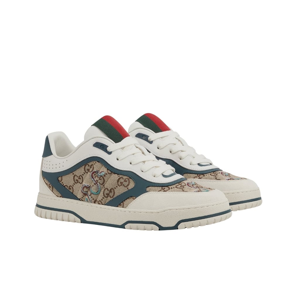 Gucci Men’S Gucci Re Web Trainer Black 821730 Aaemc 9566 view 2
