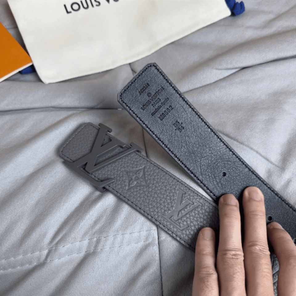 Lv Embossed Leather 35mm Belt For Men view 4