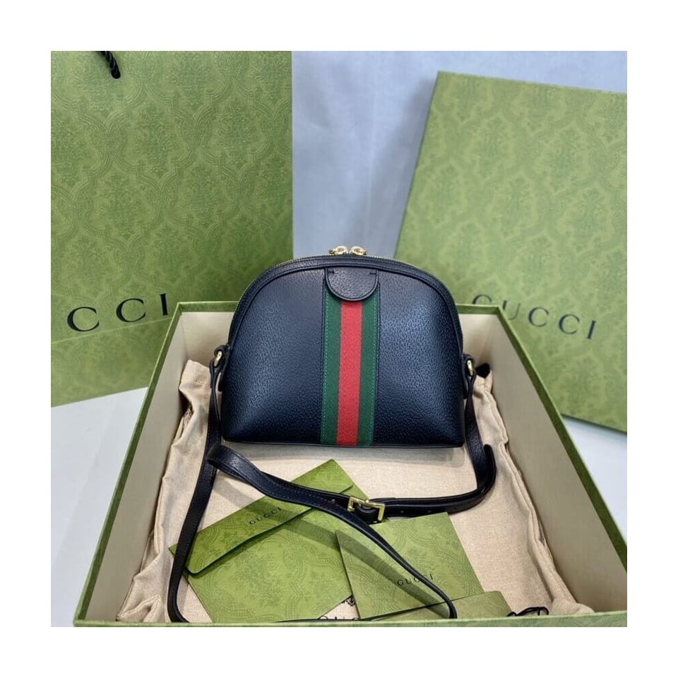 Gucci Ophidia Small Shoulder Bag in Black Leather view 9