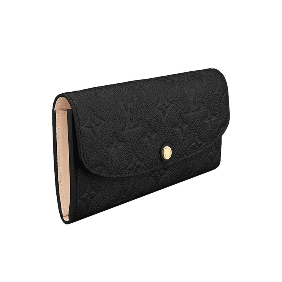 Louis Vuitton Monogram Empreinte Emilie Wallet Black view 3
