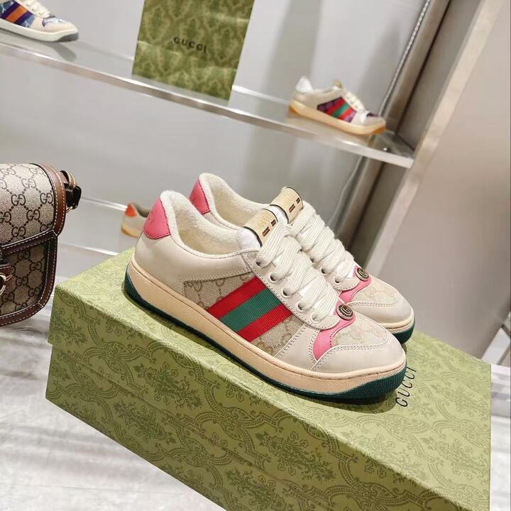Gucci Gg Screener Distressed Gg Canvas Pink 546551 9Y920 9665 view 6
