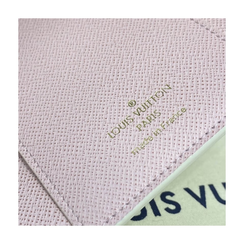 Louis Vuitton Damier Azur Victorine Wallet Pink view 10
