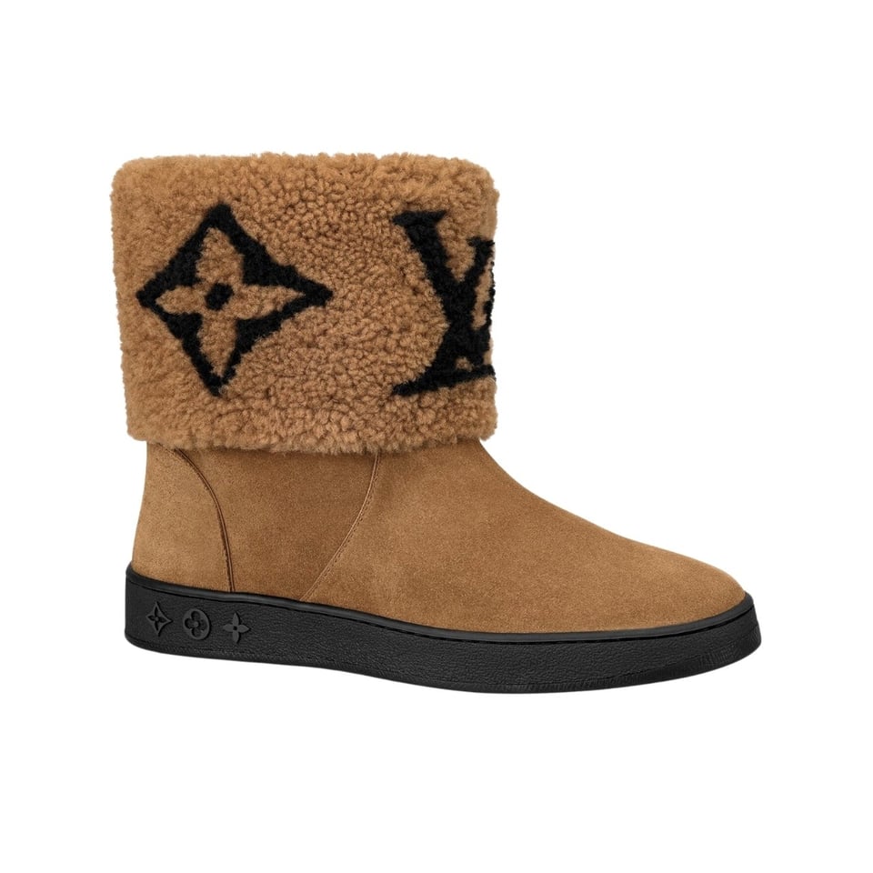 Louis Vuitton Snowdrop Flat Ankle Boot Brown view 2