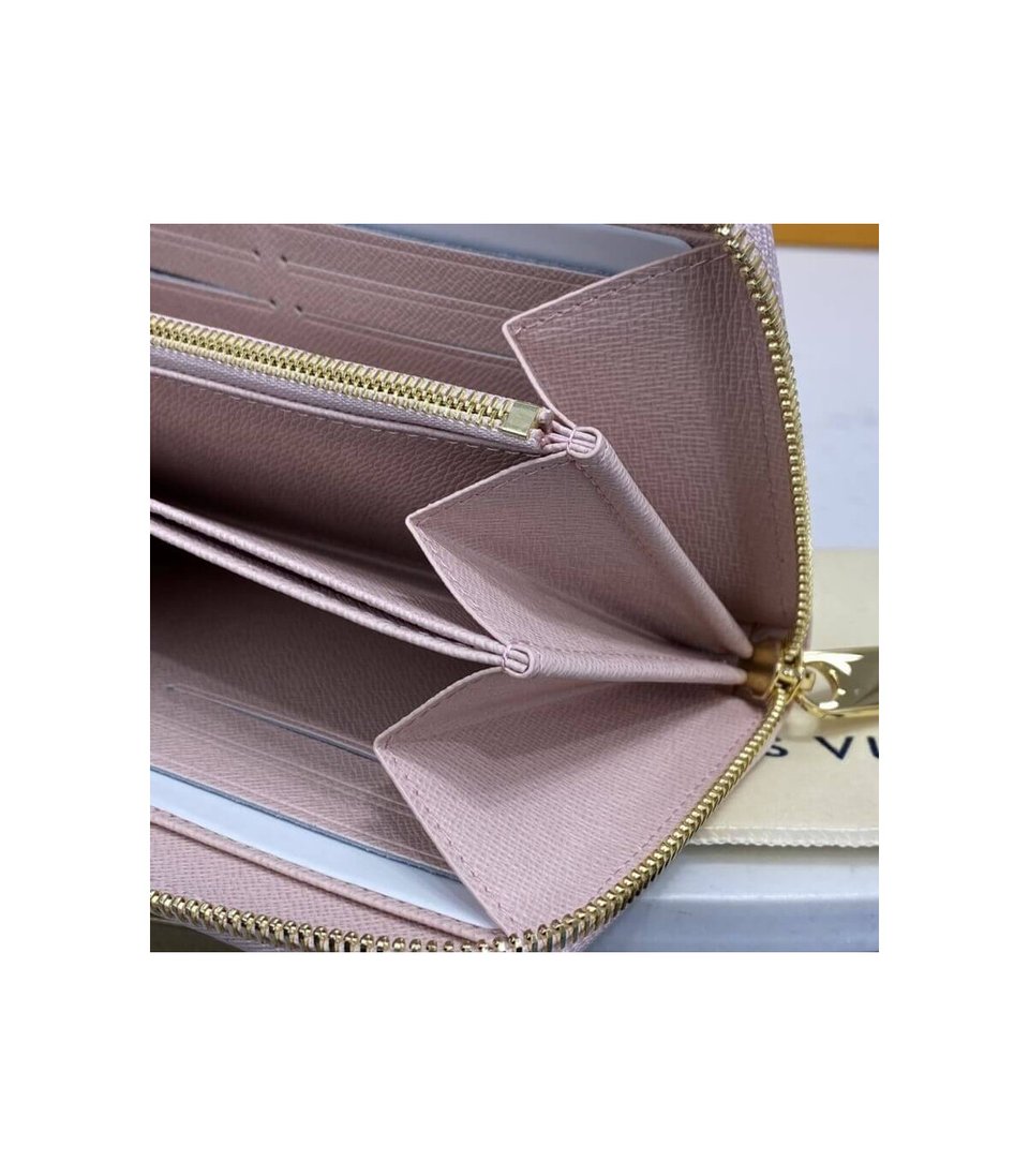 Louis Vuitton Damier Azur Zippy Wallet Pink view 10
