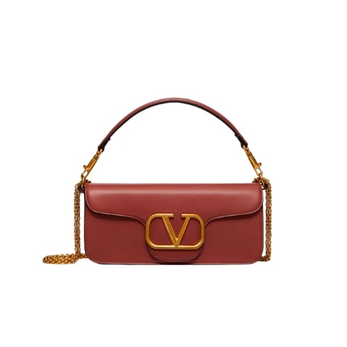 Valentino Locò Calfskin Shoulder Bag In Brown 1W2B0K30Zxlpvg