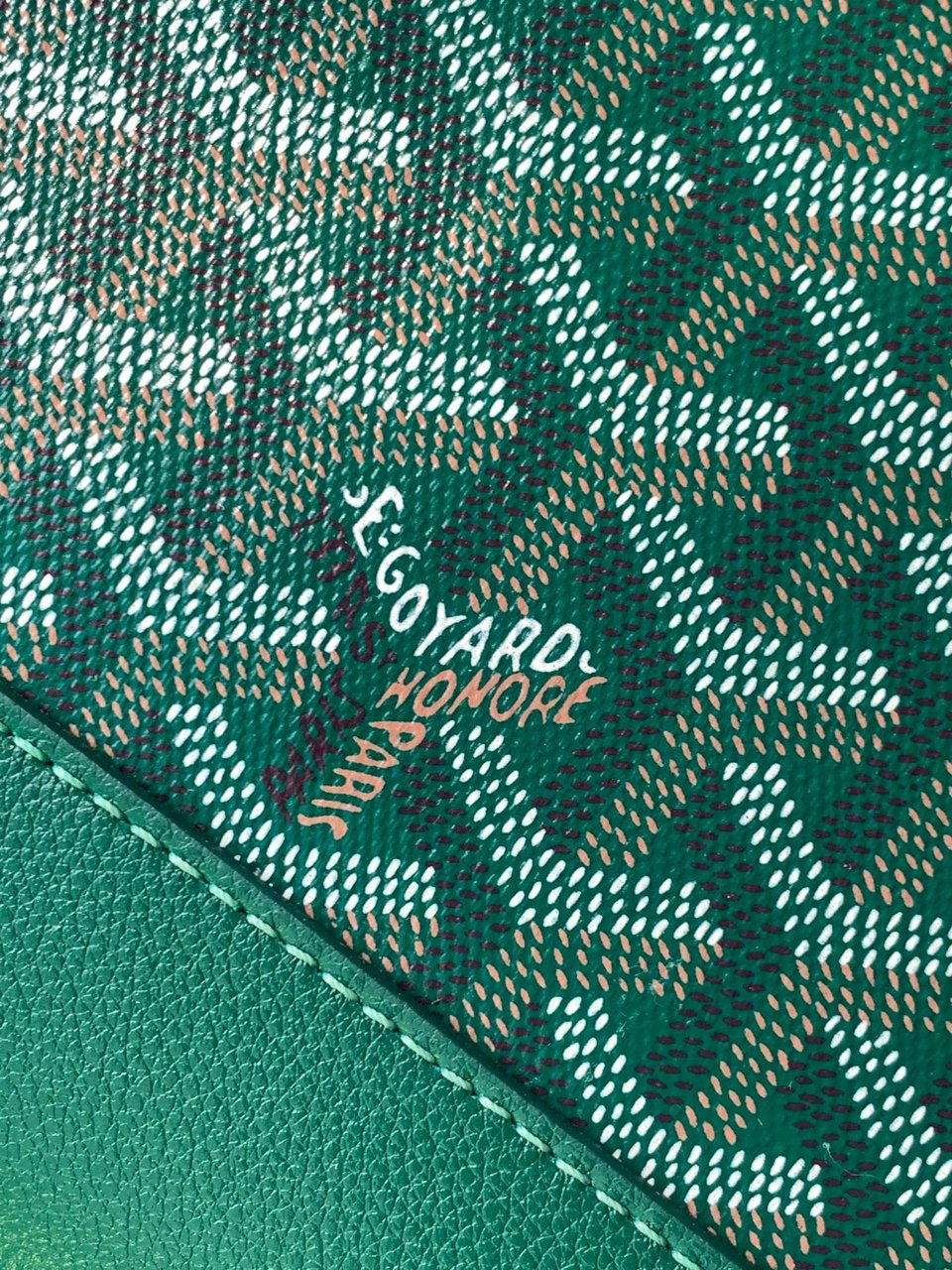 Goyard Cisalpin Document Case 39 Cm Green Goyardine Canvas And Calfskin view 8