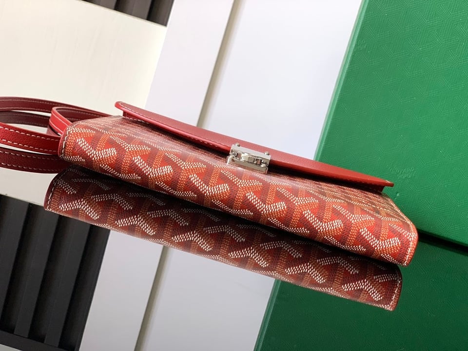 Goyard Chypre Wallet-Pouch 21cm Classic Red Goyardine Canvas And Calfskin view 9