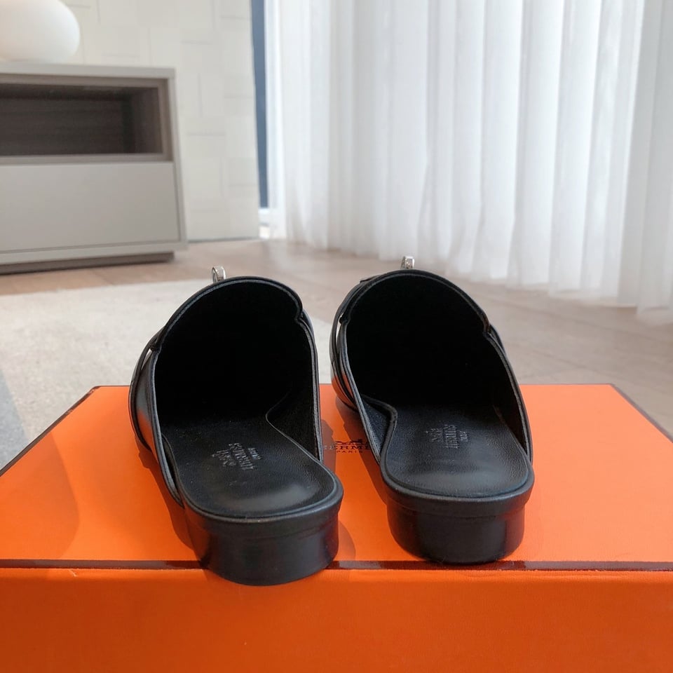Hermes Oz Mule Black view 5