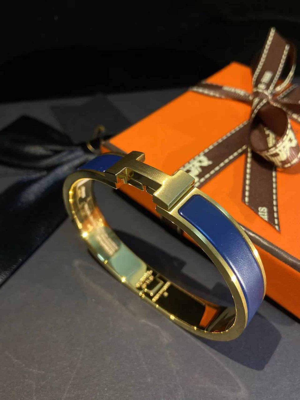 Hermes Clic Clac H Bracelet Blue view 2