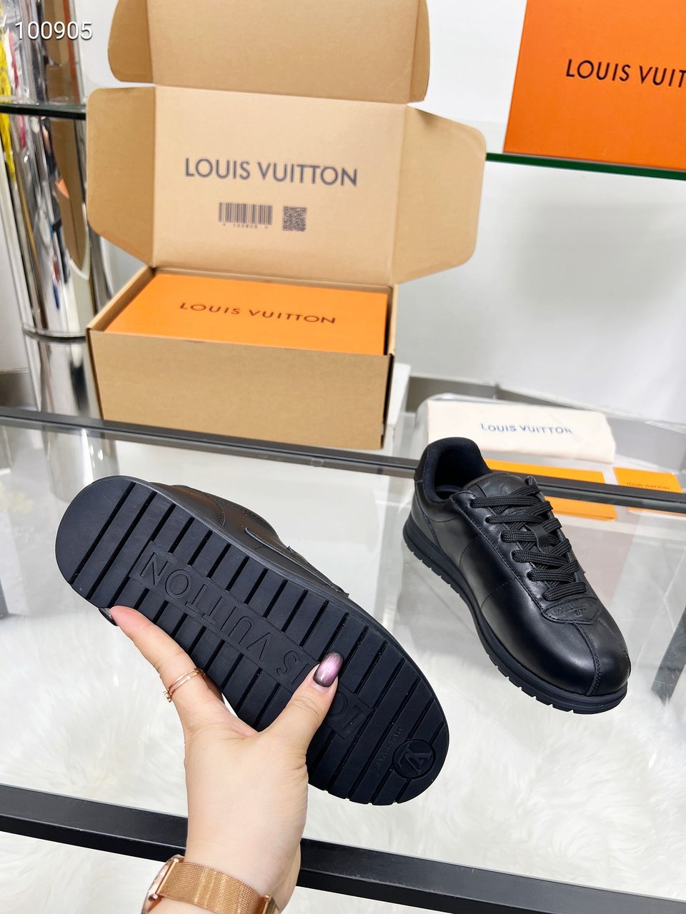 Louis Vuitton LV Trainer Triple Black Sneakers – Women’s Shoes view 10