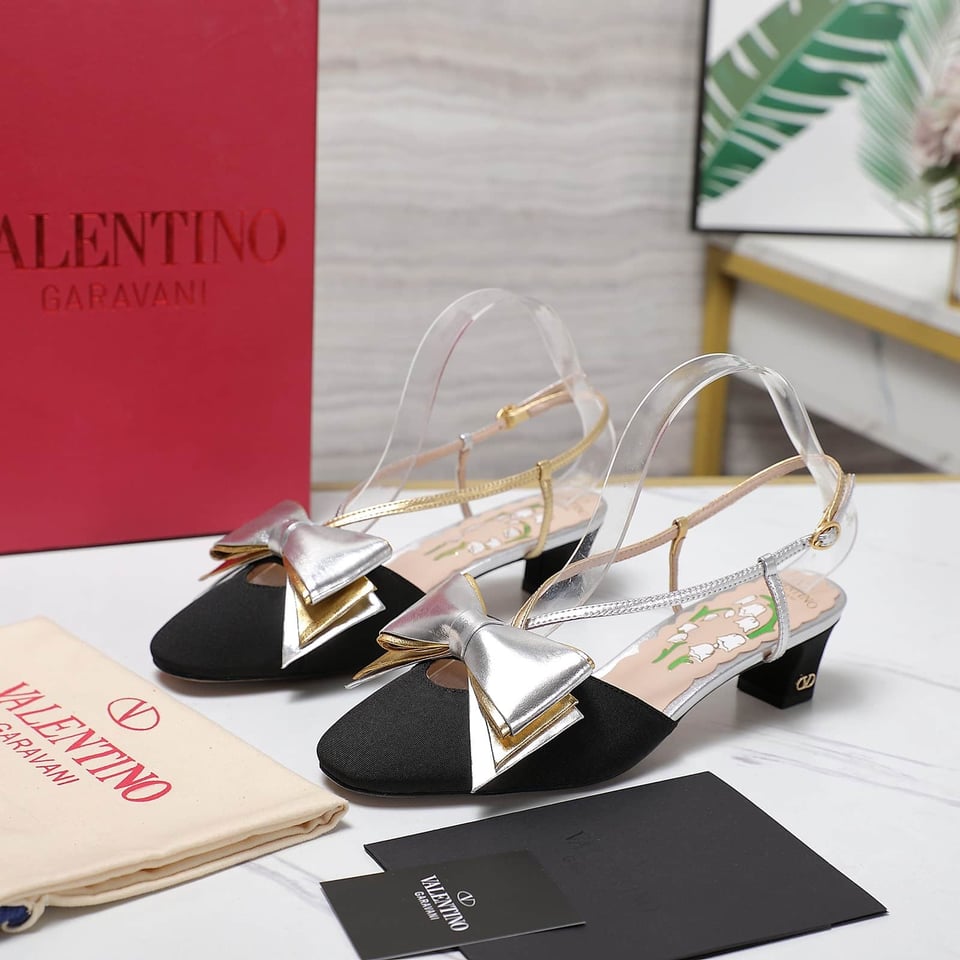 Valentino Bowow Slingback Pumps Black 6W2S0Lb6Qlj R1V view 7