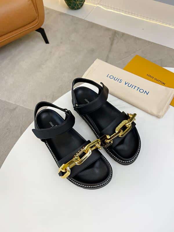 Louis Vuitton Paseo Flat Comfort Sandal Black A8Vrz view 3