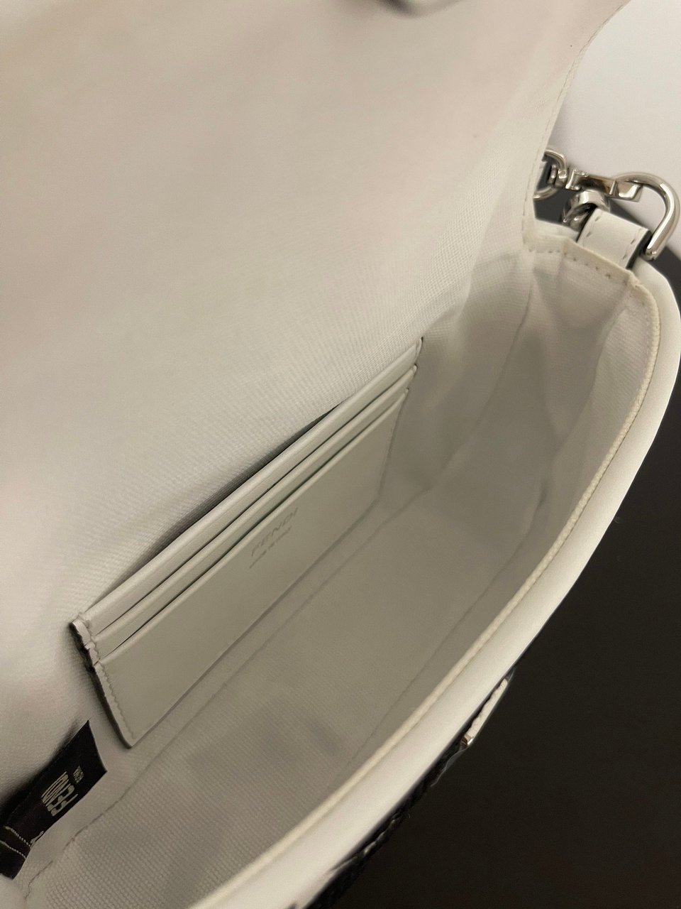 Fendi Baguette By Marc Jacobs In Black And White 19cm/ 7.5in view 6