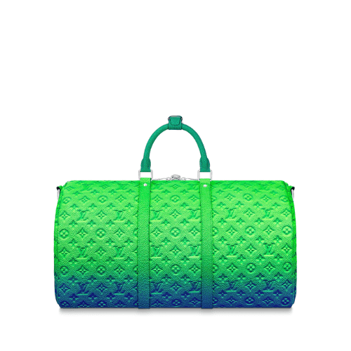 Louis Vuitton Keepall Bandouliere 50Cm Blue And Green view 2