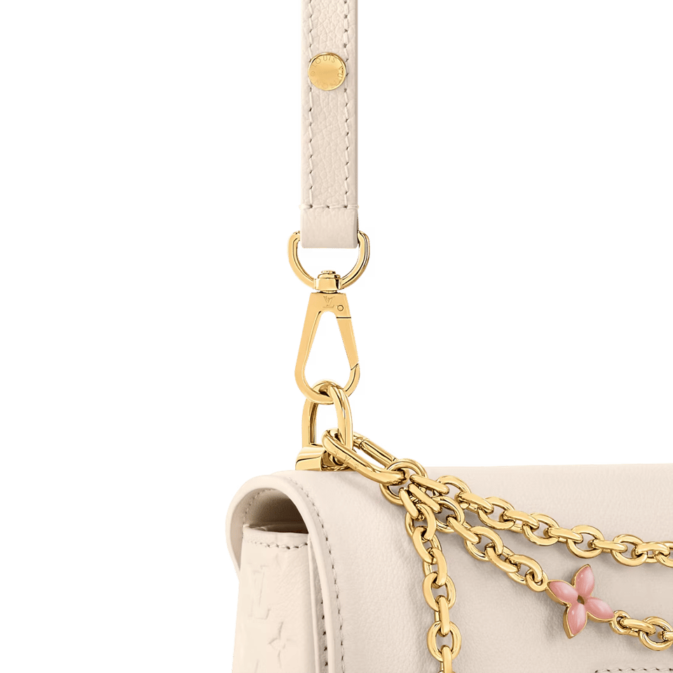 Louis Vuitton Twist MM Slim Medium Quartz Taurillon Leather Shoulder Bag 23cm/9.1in M14341 view 4