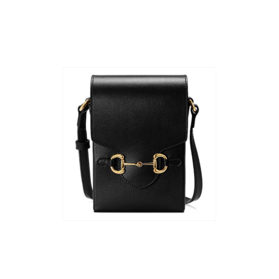 Gucci Horsebit 1955 Mini Bag in Black Leather view 2