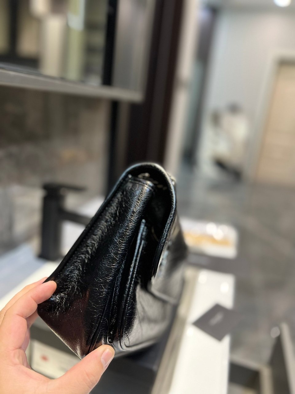 Saint Laurent Niki Baby Chain Bag In Black view 8