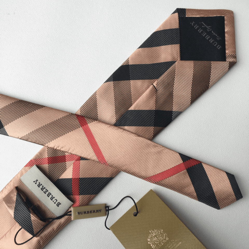 Burberry Nude Nova Check Silk Tie For Men view 3