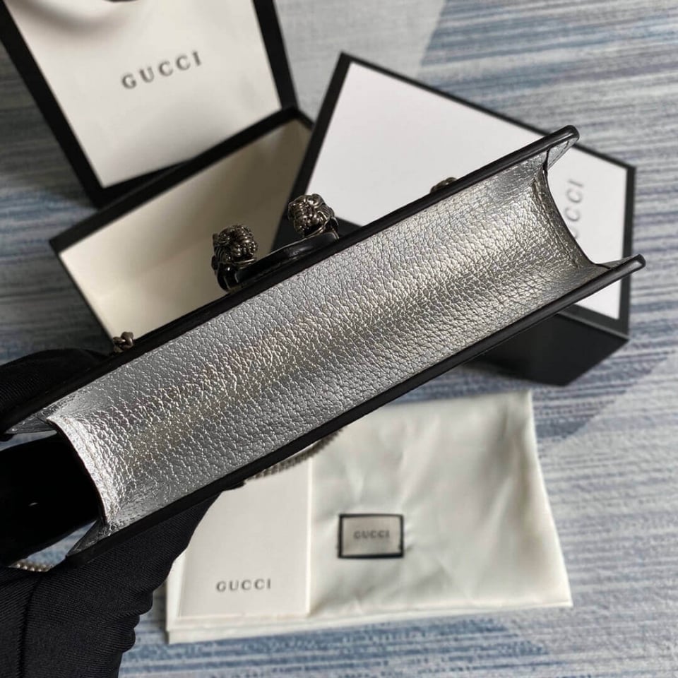 Gucci Dionysus Super Mini Bag in Silver view 8