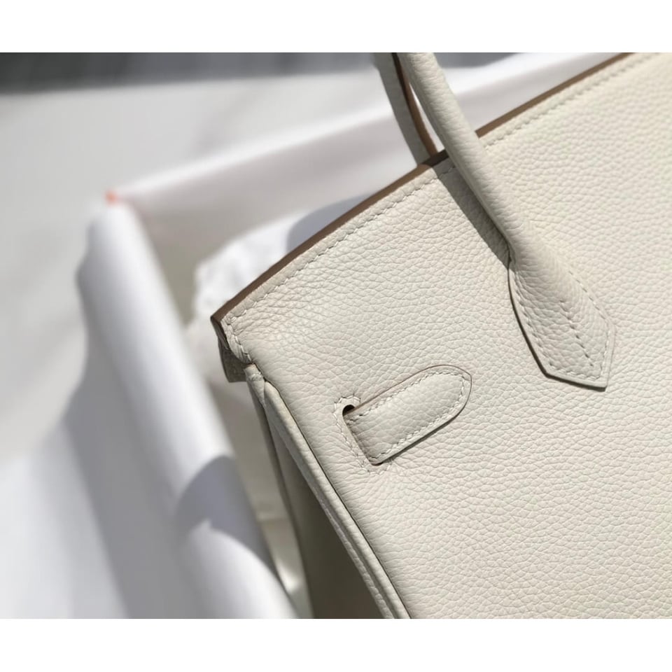 Hermès Birkin 30 White Togo Leather with Gold Hardware 30cm view 6
