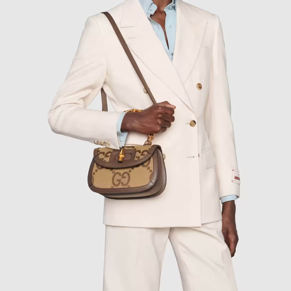 Gucci Bamboo 1947 Jumbo GG Small Top Handle Bag view 4