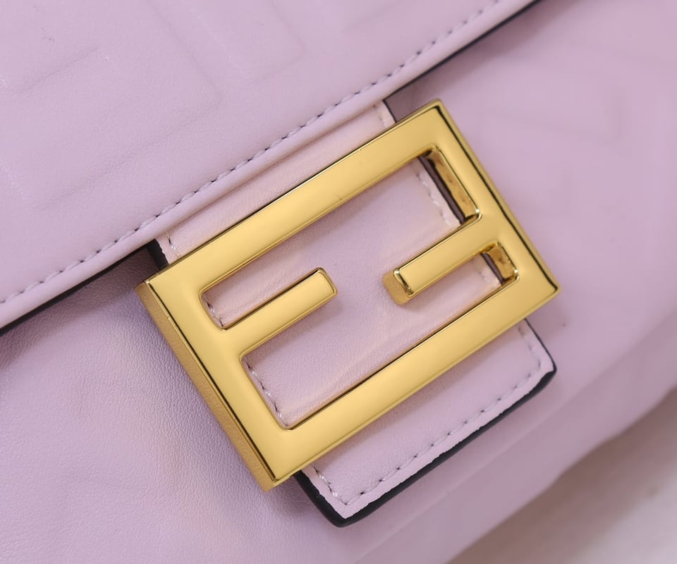 Fendi Baguette Leather Purple Nappa Bag 27Cm view 4