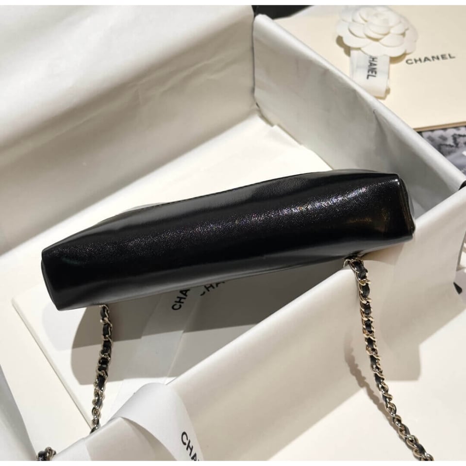 Chanel 31 Mini Shopping Bag Chain Clutch Shiny Lambskin view 11