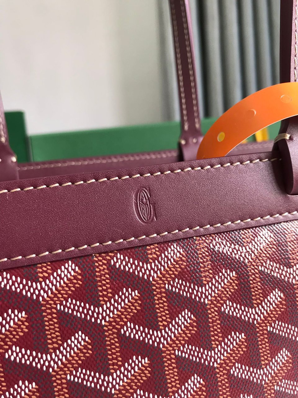Goyard Bellechasse Biaude Pm Bag 36cm Wine Red Goyardine Canvas And Calfskin Trim view 10